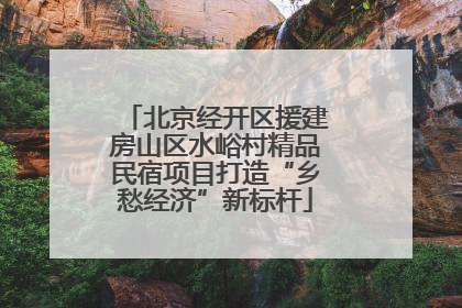 北京经开区援建房山区水峪村精品民宿项目打造“乡愁经济”新标杆