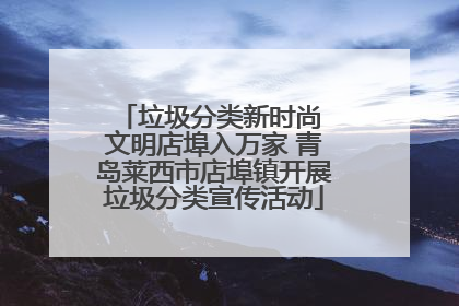 垃圾分类新时尚 文明店埠入万家 青岛莱西市店埠镇开展垃圾分类宣传活动