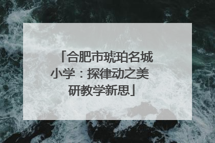 合肥市琥珀名城小学：探律动之美 研教学新思