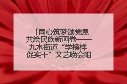 同心筑梦颂党恩 共绘民族新画卷——九水街道“学榜样 促实干”文艺晚会唱响民族团结主旋律