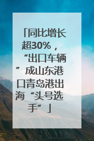 同比增长超30%，“出口车辆”成山东港口青岛港出海“头号选手”