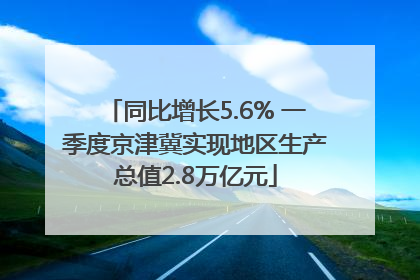 同比增长5.6% 一季度京津冀实现地区生产总值2.8万亿元