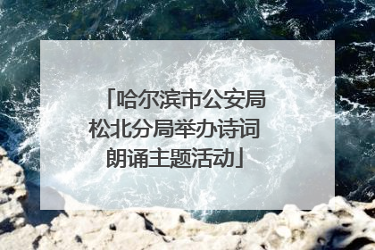 哈尔滨市公安局松北分局举办诗词朗诵主题活动