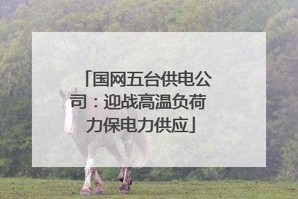 国网五台供电公司：迎战高温负荷 力保电力供应