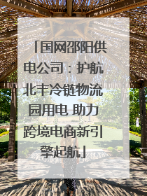国网邵阳供电公司：护航北丰冷链物流园用电 助力跨境电商新引擎起航
