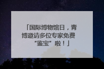国际博物馆日，青博邀请多位专家免费“鉴宝”啦！