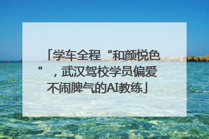 学车全程“和颜悦色”，武汉驾校学员偏爱不闹脾气的AI教练