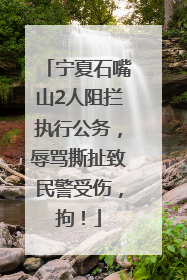宁夏石嘴山2人阻拦执行公务，辱骂撕扯致民警受伤，拘！
