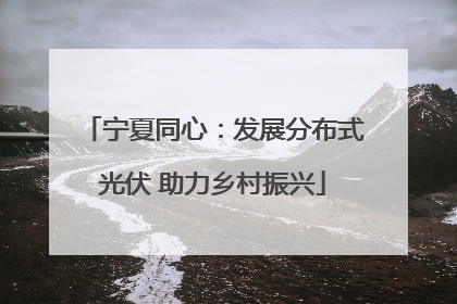 宁夏同心：发展分布式光伏 助力乡村振兴