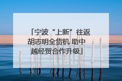 宁波“上新”往返胡志明全货机 助中越经贸合作升级