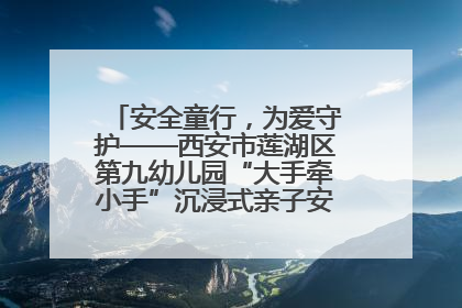 安全童行，为爱守护——西安市莲湖区第九幼儿园“大手牵小手”沉浸式亲子安全体验活动