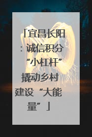 宜昌长阳：诚信积分“小杠杆” 撬动乡村建设“大能量”