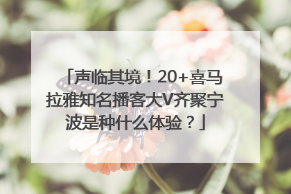 声临其境！20+喜马拉雅知名播客大V齐聚宁波是种什么体验？