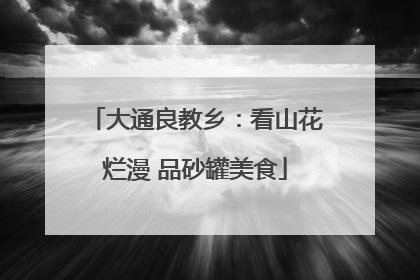 大通良教乡：看山花烂漫 品砂罐美食