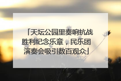 天坛公园里奏响抗战胜利纪念乐章，民乐团演奏会吸引数百观众