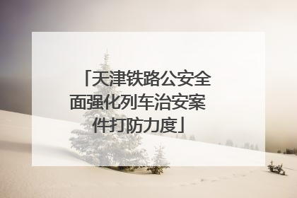 天津铁路公安全面强化列车治安案件打防力度