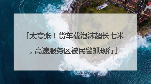 太夸张！货车载泡沫超长七米，高速服务区被民警抓现行