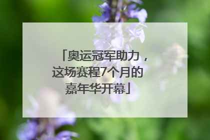 奥运冠军助力，这场赛程7个月的嘉年华开幕