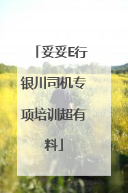 妥妥E行银川司机专项培训超有料