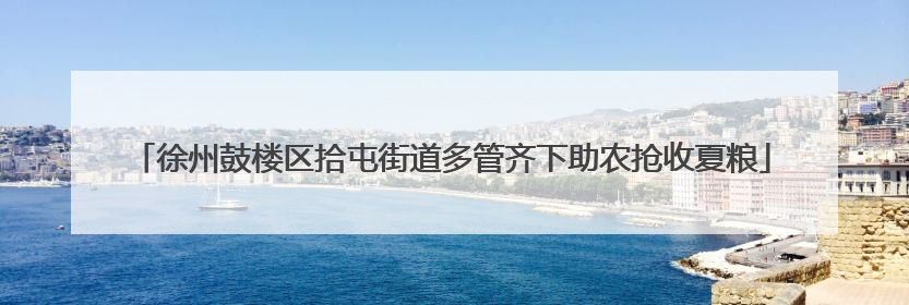徐州鼓楼区拾屯街道多管齐下助农抢收夏粮