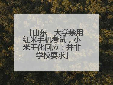 山东一大学禁用红米手机考试，小米王化回应：并非学校要求