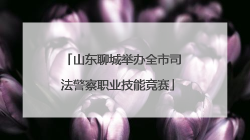 山东聊城举办全市司法警察职业技能竞赛