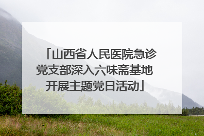 山西省人民医院急诊党支部深入六味斋基地开展主题党日活动