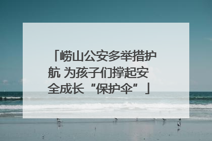 崂山公安多举措护航 为孩子们撑起安全成长“保护伞”