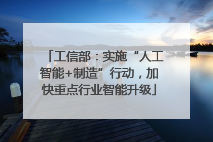 工信部：实施“人工智能+制造”行动，加快重点行业智能升级