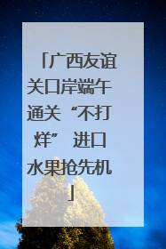 广西友谊关口岸端午通关“不打烊” 进口水果抢先机