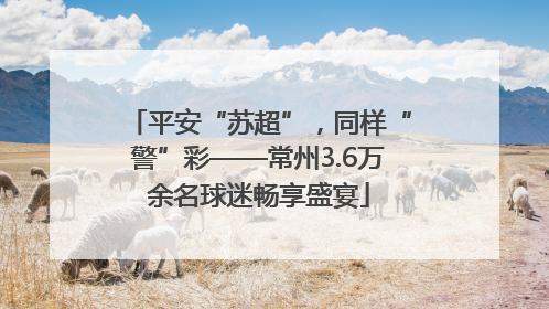 平安“苏超”，同样“警”彩——常州3.6万余名球迷畅享盛宴