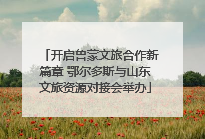 开启鲁蒙文旅合作新篇章 鄂尔多斯与山东文旅资源对接会举办