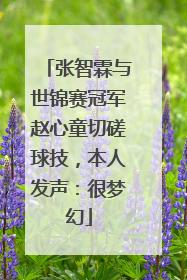 张智霖与世锦赛冠军赵心童切磋球技，本人发声：很梦幻