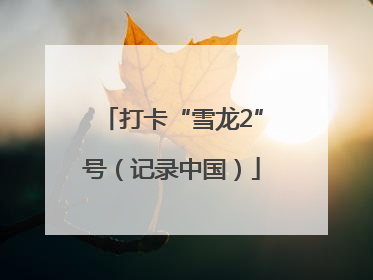 打卡“雪龙2”号（记录中国）