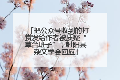 把公众号收到的打赏发给作者被质疑“草台班子”，射阳县杂文学会回应