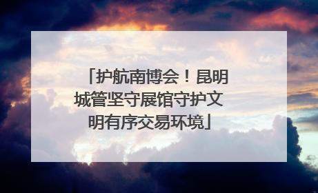 护航南博会！昆明城管坚守展馆守护文明有序交易环境