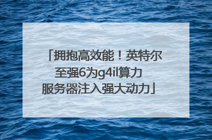 拥抱高效能！英特尔至强6为g4il算力服务器注入强大动力