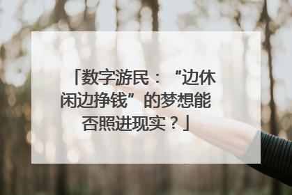 数字游民：“边休闲边挣钱”的梦想能否照进现实？