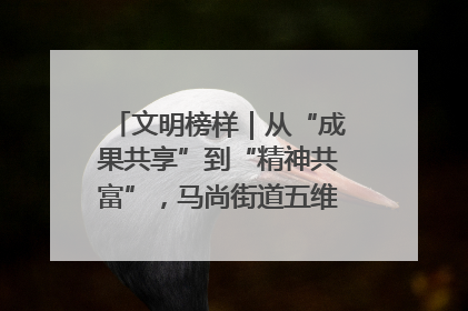 文明榜样｜从“成果共享”到“精神共富”，马尚街道五维聚力育文明
