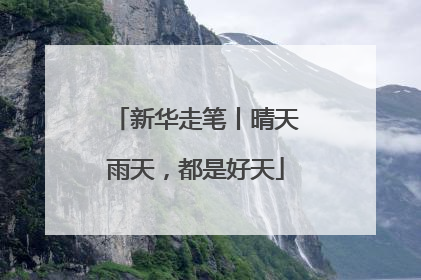 新华走笔丨晴天雨天，都是好天