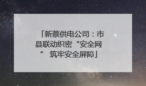 新蔡供电公司：市县联动织密“安全网” 筑牢安全屏障