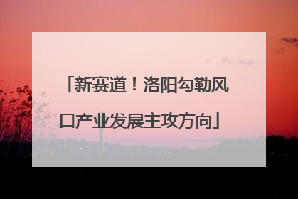 新赛道！洛阳勾勒风口产业发展主攻方向