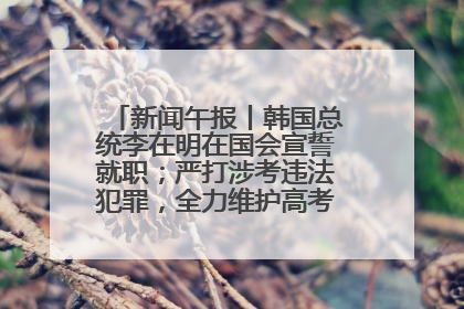 新闻午报丨韩国总统李在明在国会宣誓就职；严打涉考违法犯罪，全力维护高考安全公平考试环境