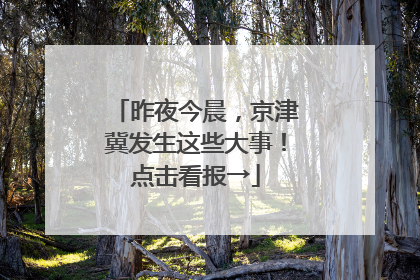 昨夜今晨，京津冀发生这些大事！点击看报→