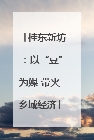 桂东新坊：以“豆”为媒 带火乡域经济