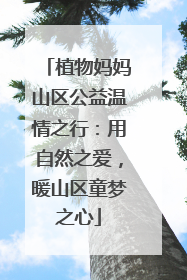 植物妈妈山区公益温情之行：用自然之爱，暖山区童梦之心