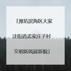 潍坊滨海区大家洼街道孟家庄子村文明新风展新貌