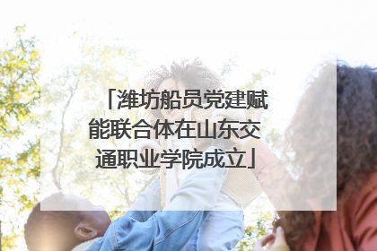 潍坊船员党建赋能联合体在山东交通职业学院成立