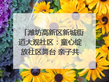 潍坊高新区新城街道大观社区：童心绽放社区舞台 亲子共谱六一欢歌