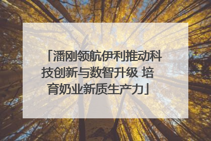 潘刚领航伊利推动科技创新与数智升级 培育奶业新质生产力